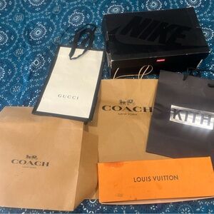 High end fashion designers boxes and bags